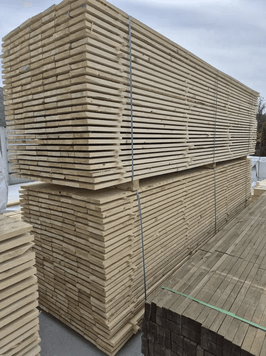 Deska tartaczna 25×150 mm | 4,5 m / 5,0 m | Impregnowana przeciwgrzybiczo